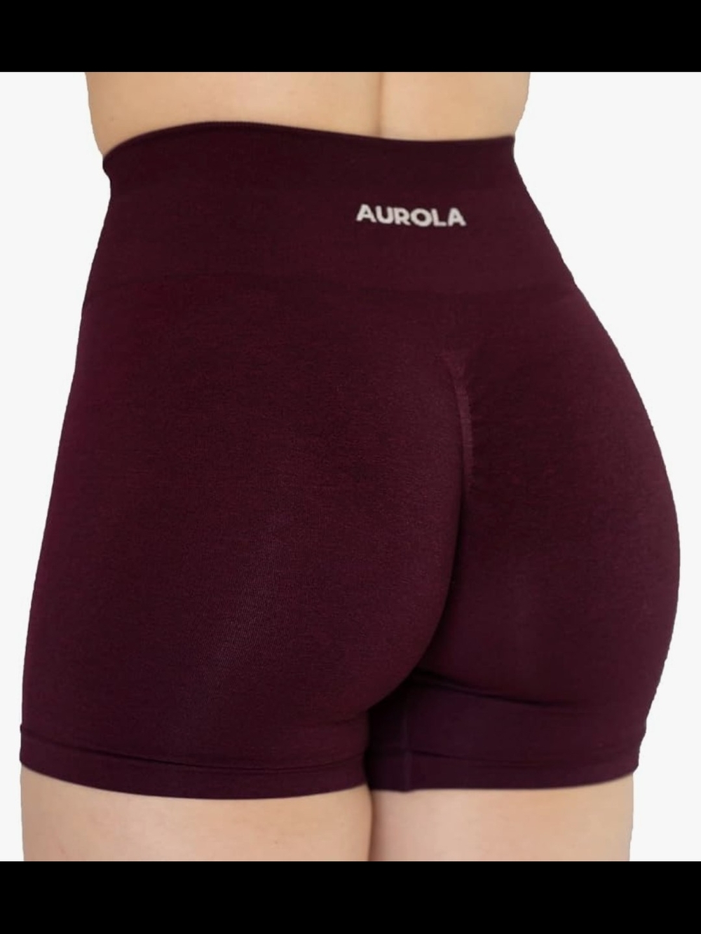 Aurola High-Waist Athletic Shorts - Deep Burgundy